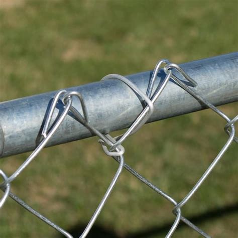 long chain link fence ties